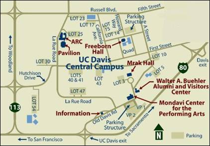 uc davis parking map